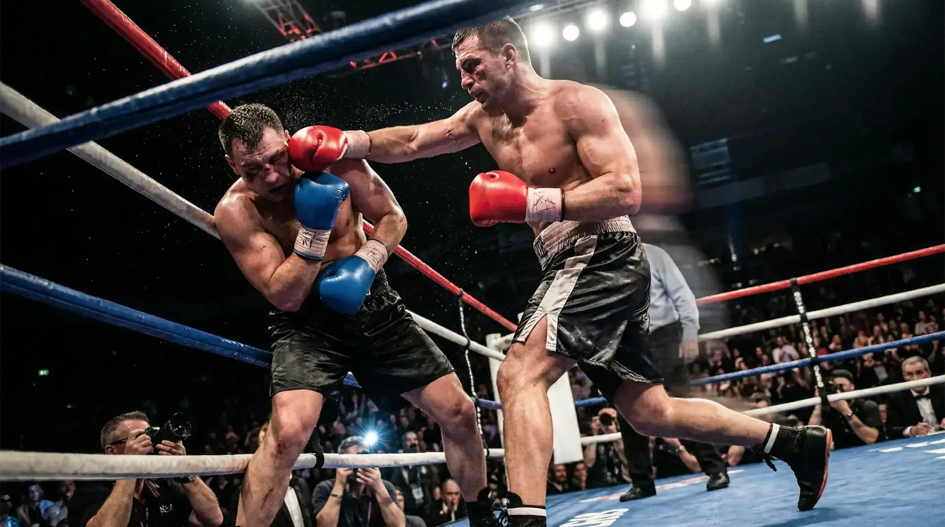 Scommesse live sulla boxe durante un incontro di pugilato